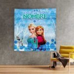 Pendon Frozen Elsa/Ana cumpleaños personalizado